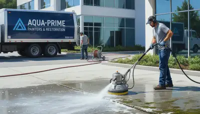 Concrete pressure cleaning for driveways and walkways in Wellesley, MA by Wellesley Paint Pros