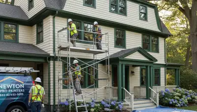 Professional painting contractor in Wellesley, MA providing interior and exterior house painting services