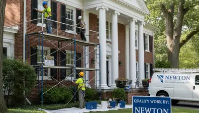 Painting crew serving Wellesley, MA with interior and exterior house painting services