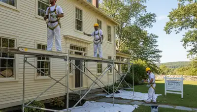 Professional painting crew serving homes in Wellesley, MA with interior and exterior painting services