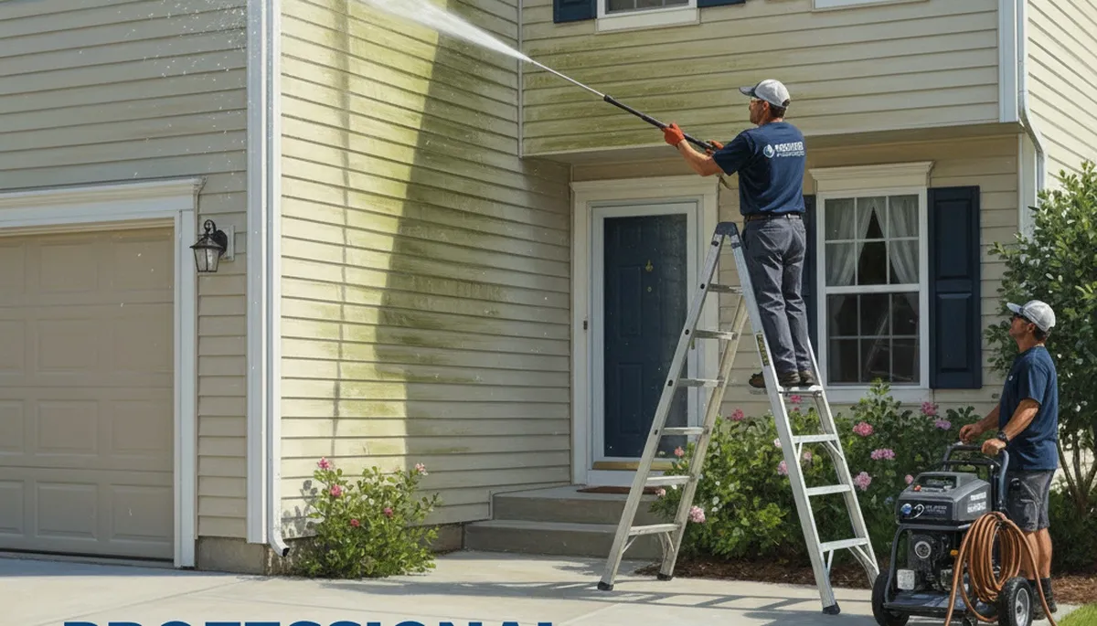 Vinyl siding pressure cleaning in Wellesley, MA by Wellesley Paint Pros for a cleaner, brighter home exterior