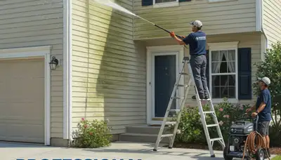 Vinyl siding pressure cleaning in Wellesley, MA by Wellesley Paint Pros for a cleaner, brighter home exterior