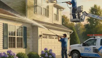 Professional vinyl siding pressure cleaning in Wellesley, MA for a cleaner, brighter home exterior