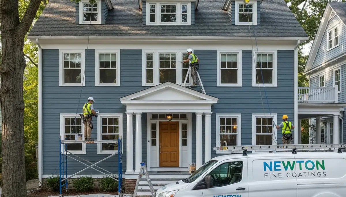 Professional painting crew serving homes in Wellesley, MA with interior and exterior painting services