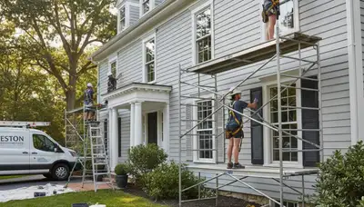Painting crew serving Wellesley, MA, for interior and exterior house painting services